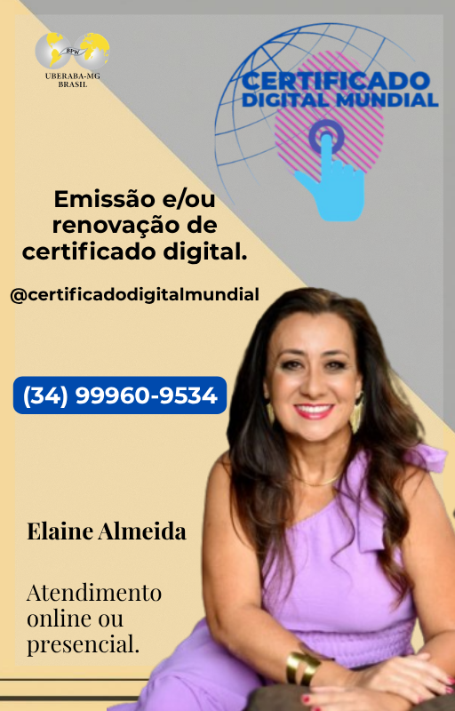 Certificado Digital Mundial — Elaine Almeida
