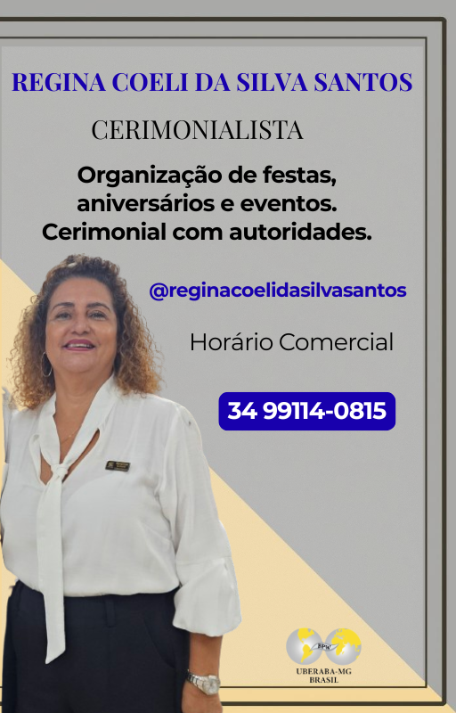 Regina Coeli da Silva Santos — Cerimonialista